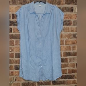 Old Navy Short Sleeve Denim Shirt Dress